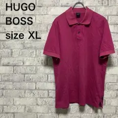 【HUGO BOSS】ヒューゴボス 半袖ポロシャツ size XL パープルのサムネイル
