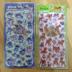 正規品　プチドロップステッカー　プチドロ　スティッチ　バンビ　ディズニー
