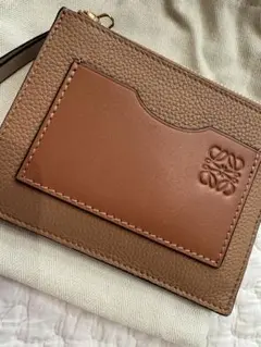 美品LOEWE コインケース　フラグメントケース　ブラウン　ロエベ