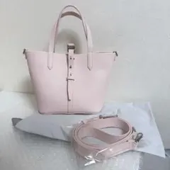 ☆新品未使用☆QVCバルコスシュリンクレザー3層ハンドバッグミニ