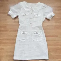 HoneyCinnamon ワンピース 白 フリーサイズ