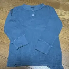 ★美品★MPS ヘンリーネック ワッフルカットソー ブルー 110cm