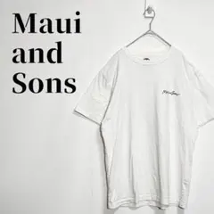 マウイ＆サンズ　半袖　Tシャツ　ロゴプリント　シンプル　オーバーサイズ　XL　白のサムネイル