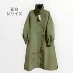 ✨新品 オリーブカーキ ロングコート M 軽量 春秋