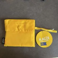KALDI カルディ 折りたたみエコバッグ 黄色