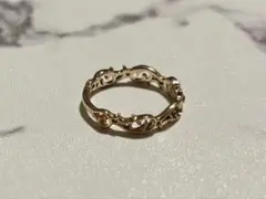 【最終値下げ】agete アガット K10 ダイヤモンド透かしリング　9号