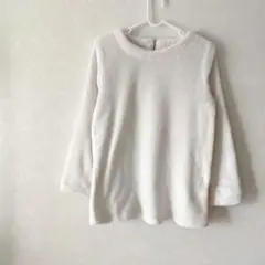 【tm-party】モコモコ フリース 長袖カットソー ホワイト M