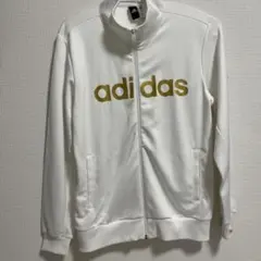 adidas アディダス ジャージ トラックジャケット ホワイト×ゴールド