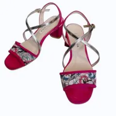 【美品】DIANA レースサンダル シースルー チャンキーヒール　22.5のサムネイル