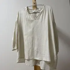 Samansa Mos2 blue ブラウス　チュニック