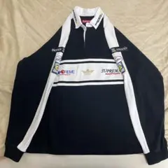 Supreme S/S Rugby Black Lラガーシャツ - メルカリ