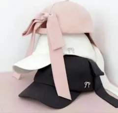 M me eme 3wayリボンキャップ ブラック M me eme 3wayリボンキャップ ブラック M me eme エムミーエメ 3way