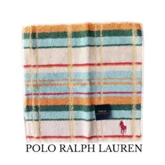 POLO RALPH LAUREN タオルハンカチ カラフル赤ロゴ刺繍 未使用品