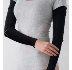 peu beaut プウアボーテ アームサポーター Lサイズ peu a beaute】アームサポーター(Lサイズ ブラック): ヨガウェア