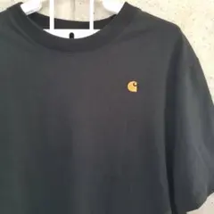 カーハート 半袖Tシャツ メンズ XLサイズ 2L LL 黒 ブラック 刺繍ロゴ