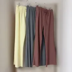 coca★ウェーブプリーツカットパンツ、Lサイズ