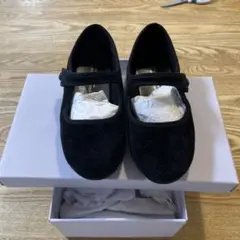 UNITED ARROWS バレエシューズ 黒　ストラップフラットシューズ