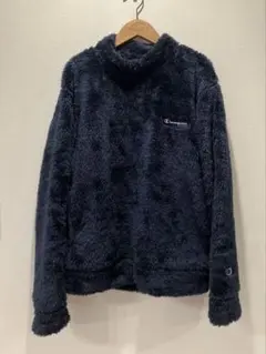 美品★Champion シェルパフリースプルオーバー L ネイビー
