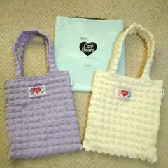 イオン×ケアベア　コラボ　チアパンダ　トート　ポップコーンバッグ　2個セット