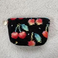 FEILER フェイラー　さくらんぼ　チェリードット　舟型ポーチS