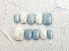 631.ニュアンスネイル　マーブル　マグネット　水光ネイル　韓国　きれいめ　大人