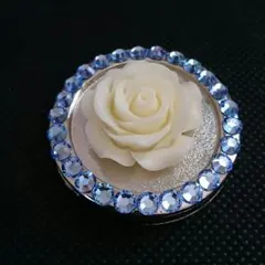 【最終価格】一点物☆スワロフスキーエレメント使用☆バックハンガー【薔薇】