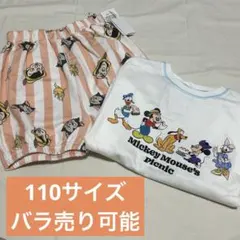 新品タグ付き リトシーディズニーミッキーTシャツ ピノキオパンツ 2点110cm