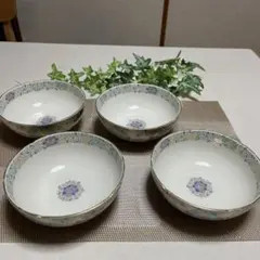 花柄陶器煮物椀4個セット