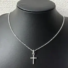 美品 Swarovski ネックレス クロス 十字架　ラインストーン 箱付き