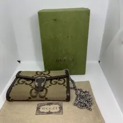 【良品】GUCCI グッチ ディオニュソス チェーンショルダー ウォレット