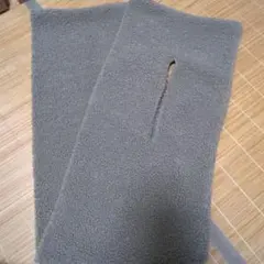 フリース グレー マフラー スリット入り