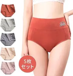 ⭐️ショーツ レディース 深め　下着 ハイウェスト パンツ 高通気性　伸縮性 5枚