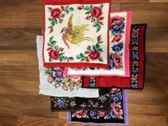 フェイラータオルハンカチ6枚(内1枚未使用)