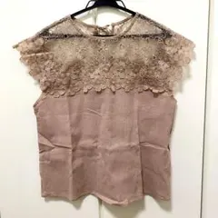 flower レースノースリーブブラウス