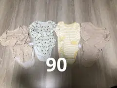 UNIQLO 長袖ロンパース 90 4枚セット