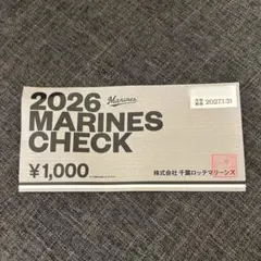 千葉ロッテマリーンズ お買い物券 【2027.01.31】