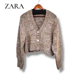 ZARA ニット 編み込み カーディガン美品サイズUS S