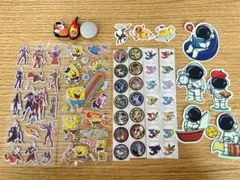 子供が喜ぶセット。キャラクターシール ウルトラマン ポケモン スポンジボブのサムネイル