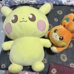 ポケピース めちゃもふぐっとぬいぐるみ 피카츄 とパモのぬいぐるみ