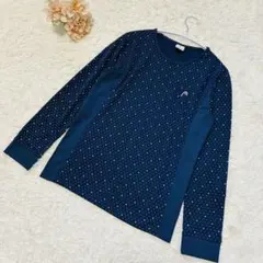 HEAD ドット柄 長袖スポーツシャツ M（B129）