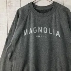 古着　長袖　スウェット 裏起毛　ラグラン プリント　アメカジ ゆるだぼ