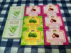 タイ アバイブーベ　マンゴスチン,ノニ石鹸 　ペリカン アロエ石鹸8個まとめ売り