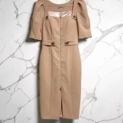 【良品】定価3万弱 HEE YA キャバドレス ピンクベージュ S