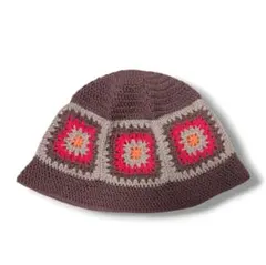 グラニースクエアハット　クラッシャーハット　クロシェハット　バケットハット