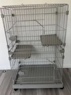 お値下げ！ カインズ Pet's One ホワイト 2段式キャットケージ - メルカリ