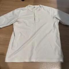UNIQLO ホワイト ヘンリーネック Tシャツ S