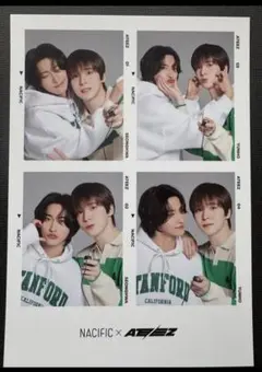 NACIFIC × ATEEZ 4カット　写真カード　ソンファ　ユノ