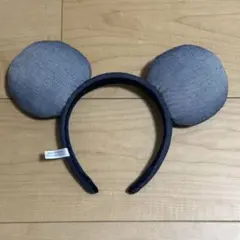 ディズニー ミッキーカチューシャ（デニム生地）