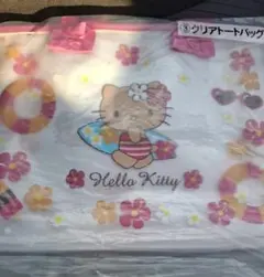 サンリオ 1番くじ 当たりくじ 日焼けキティ ハローキティ クリアトートバッグ