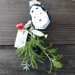 42節分和風スワッグ ウッド魚付き本日サービス価格